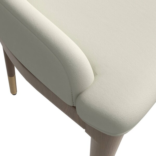 Leisuremod Viva Collection Modern Wooden Dining Chair in Taupe, 4PK - VC24TP4