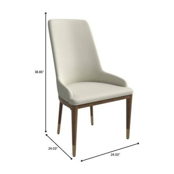 Leisuremod Viva Collection Modern Wooden Dining Chair in Taupe, 4PK - VC24TP4