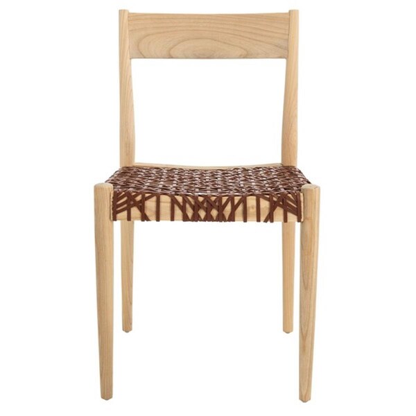 Safavieh Pranit Dining Chair, Cognac & Natural, 2PK - DCH1200B-SET2