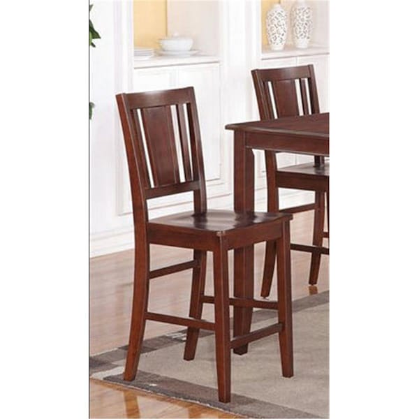 Wooden Imports Furniture BU-WC-MAH Buckland Counter Height Chair with Wood Seat - Mahogany - BUS-MAH-W