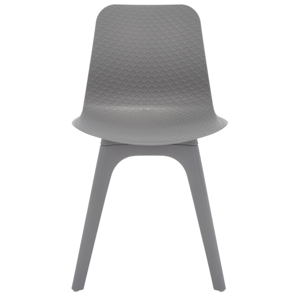 Safavieh 17.5 x 18.3 x 31.5 in. Damiano Molded Plastic Dining Chair - Grey, 2PK - SFV6901C-SET2