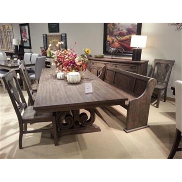 Home Elegance Toulon Collection Side Chair Oak - 62 x 21 x 34 in. - Set of 2 - 5438S