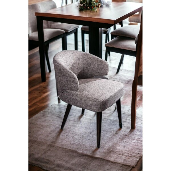 Homeroots Modern Fabric Dining Chair - Grey - 284415