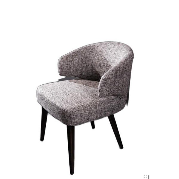 Homeroots Modern Fabric Dining Chair - Grey - 284415