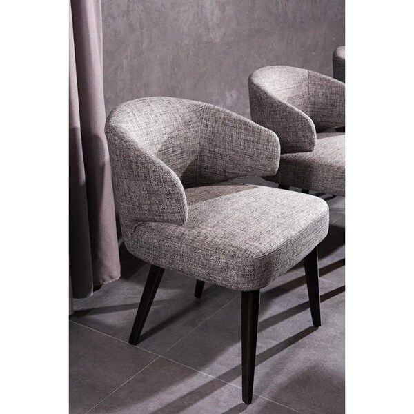 Homeroots Modern Fabric Dining Chair - Grey - 284415