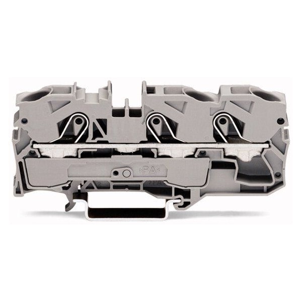 Wago 3 COND THRU TERMINAL BLOCKS, 6 AWG -20 AWG GREY,  - 2010-1301