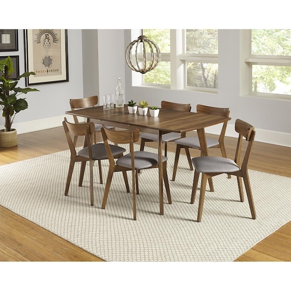 Procomfort Dining Room Upholstered Tufted Dining Chair, Walnut - Set of 2 - PR3684776