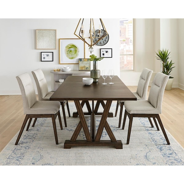 Progressive Furniture Upholstered Dining Chairs, Walnut Brown - Set of 2 - D862-61