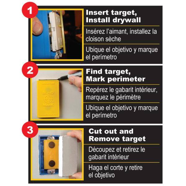 Calculated Industries Plug Mark Magnetic Drywall Cutout Tool for Existing Outlets - 8120