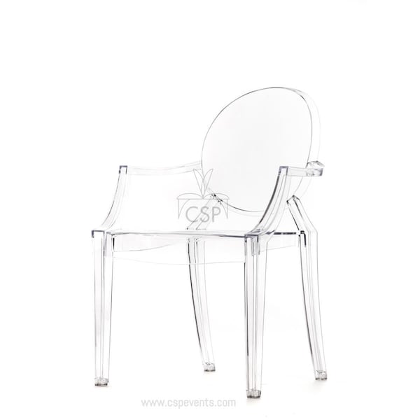 Chesterfield Leather RPC-Kage-Arm-CL-4 Clear Polycarbonate Kage Chair with Arms - 36 in., 4PK - CH2545797