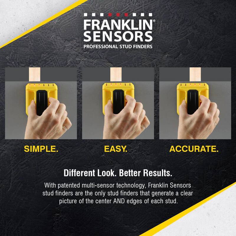 Franklin Sensors ProSensor T6 Center and Edge Stud Finder/Wood and Metal Stud Detector/Wall Scanner for Drywall - FST602