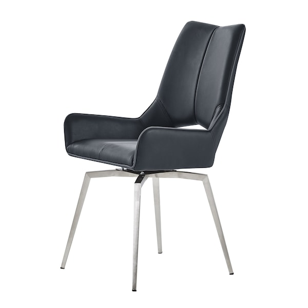 Global Furniture Usa Contemporary PU D4878 2 Black Dining Chair - 3196