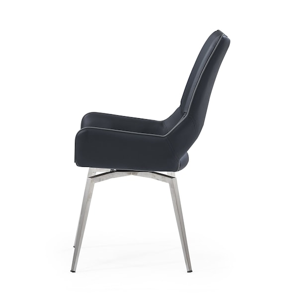 Global Furniture Usa Contemporary PU D4878 2 Black Dining Chair - 3196
