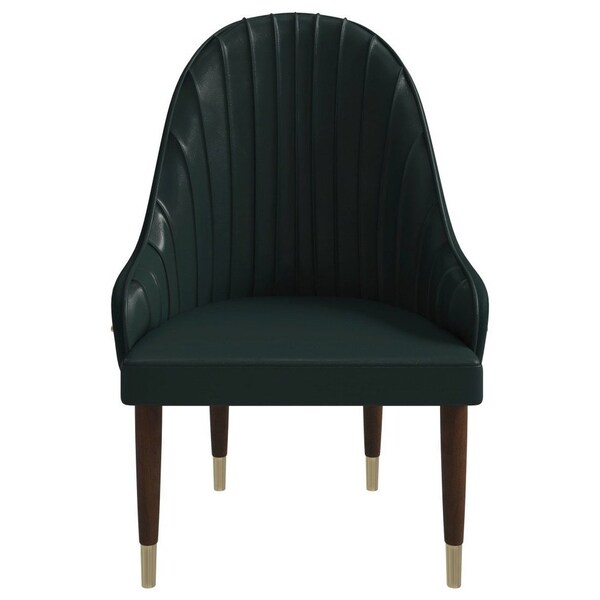 Leisuremod Elara Collection Wooden Dining Chair in Two-Tone Green - EC59G