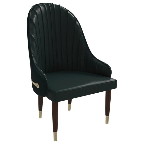 Leisuremod Elara Collection Wooden Dining Chair in Two-Tone Green - EC59G