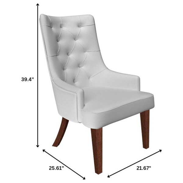Leisuremod Spruce Collection Modern Wooden Dining Chair in Light Grey, 4PK - SC24LGR4