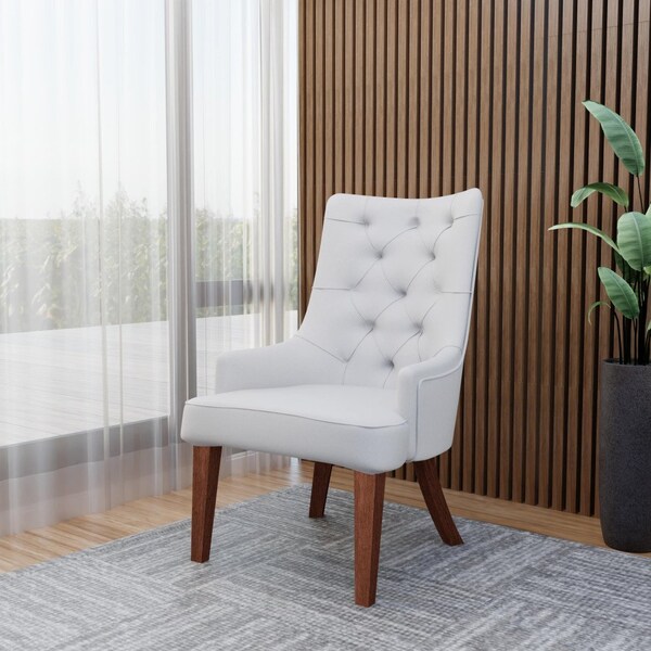Leisuremod Spruce Collection Modern Wooden Dining Chair in Light Grey, 4PK - SC24LGR4