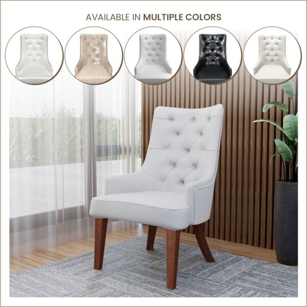 Leisuremod Spruce Collection Modern Wooden Dining Chair in Light Grey, 4PK - SC24LGR4