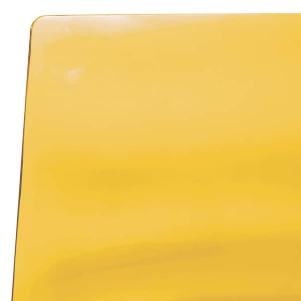 Leisuremod Astor Water Ripple Design Dining Chair, Transparent Orange - AC20OR