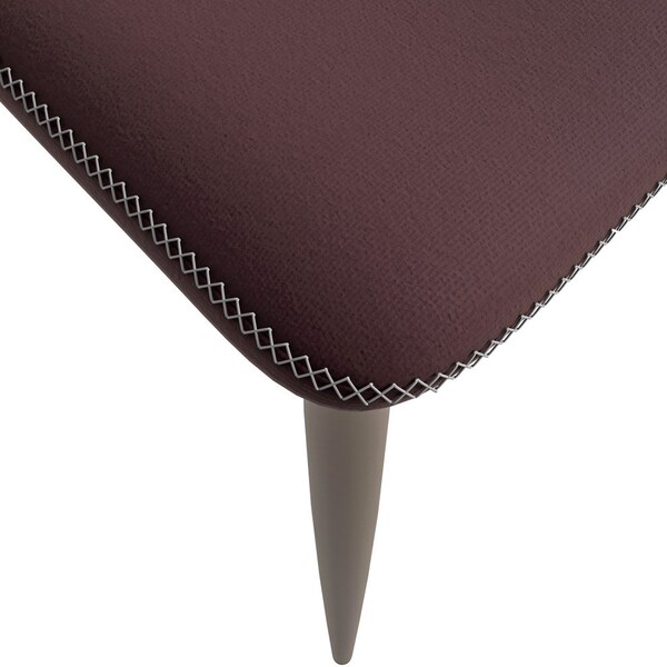 Leisuremod Mosaic Collection Modern Dining Chair in Plum Purple Fabric - MC44PR