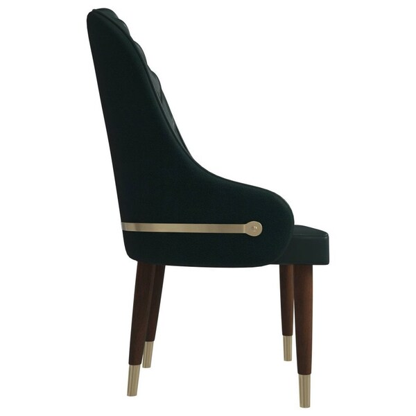 Leisuremod Elara Collection Wooden Dining Chair in Two-Tone Green, 2PK - EC59G2