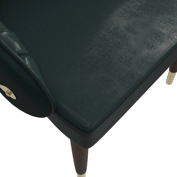Leisuremod Elara Collection Wooden Dining Chair in Two-Tone Green, 2PK - EC59G2