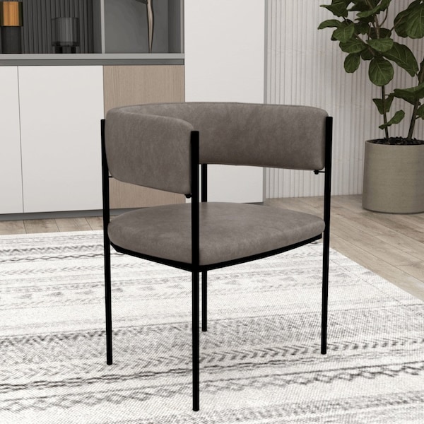 Leisuremod Cyril Collection Modern Chair in Charcoal - CDC22CH