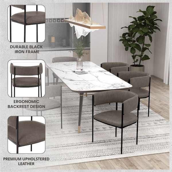 Leisuremod Cyril Collection Modern Chair in Charcoal - CDC22CH