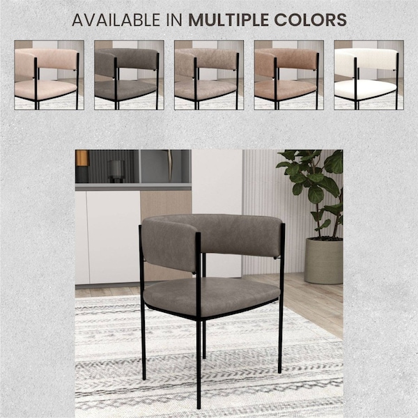 Leisuremod Cyril Collection Modern Chair in Charcoal - CDC22CH