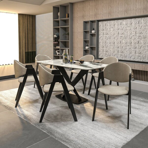 Leisuremod Savor Collection Modern Dining Chairin Grey - SC22GR