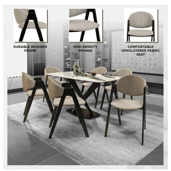 Leisuremod Savor Collection Modern Dining Chairin Grey - SC22GR