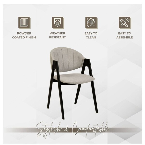 Leisuremod Savor Collection Modern Dining Chairin Grey - SC22GR
