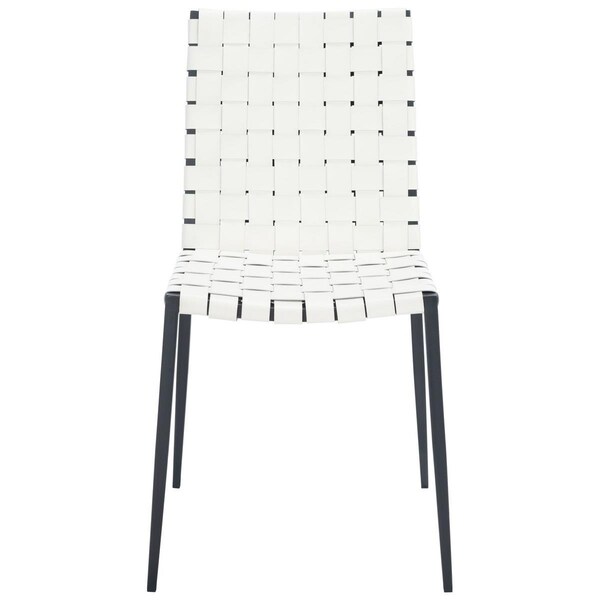 Safavieh Rayne Woven Dining Chair, White & Silver, 2PK - DCH3006C-SET2
