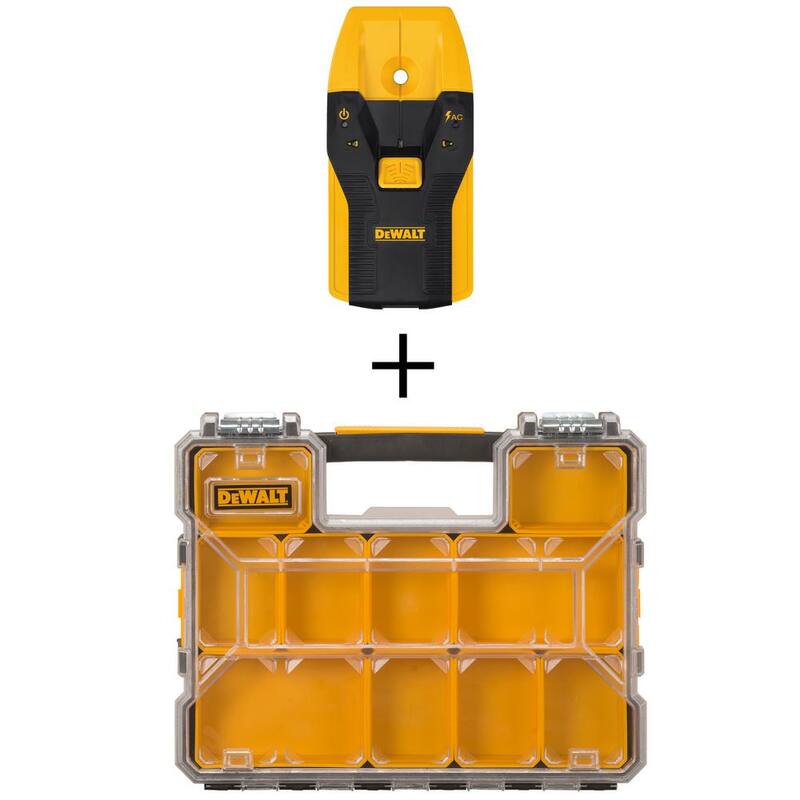 DEWALT 3/4 in. Stud Finder and 10-Compartment Shallow Pro Small Parts Organizer - DW0100WST14925