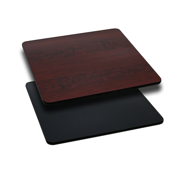 Flash Furniture Square Table Top with Black or Mahogany - XU-MBT-3030-GG