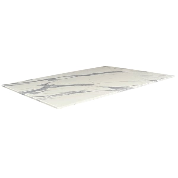 Holland Bar Stool Co 32 x 48 White Marble, IndoorOutdoor AllSeason EuroSlim Table Top by the  Co - ODS3248WM