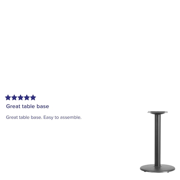 Flash Furniture Round Restaurant Table Base with 3 Dia. - XU-TR18-GG