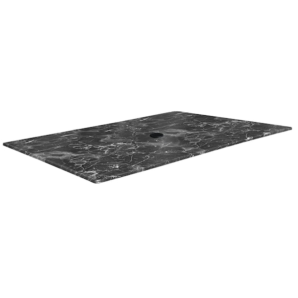 Holland Bar Stool Co 32 x 48 Black Marble, IndoorOutdoor AllSeason EuroSlim Table Top with Umbrella Hole by the  Co - ODS3248BMU