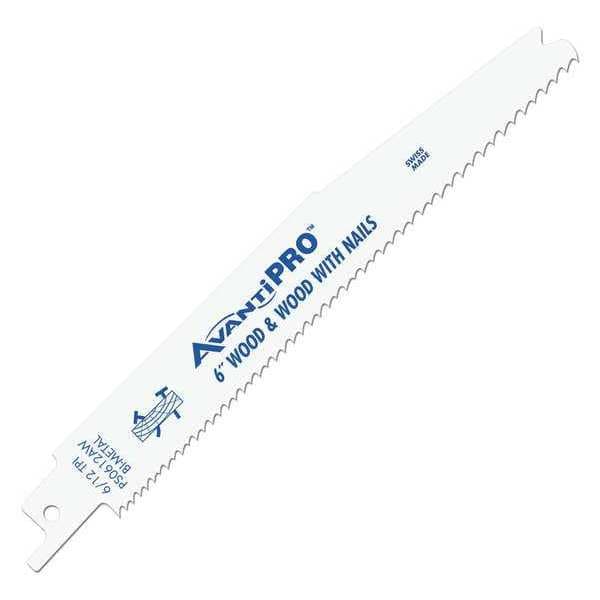 Diablo 6" L x Nail Embedded Wood Cutting Reciprocating Saw Blade, 6", 6/12 TPI, PK25 - PS0612AW25