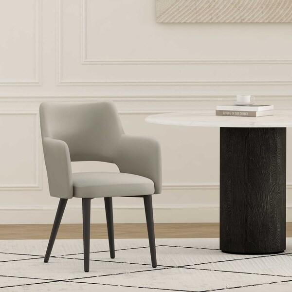 Manhattan Comfort Tremont Dining Arm Chair in Stone - DC104AR-ST