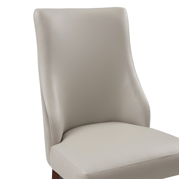 Manhattan Comfort 8-Piece Connie Dining Chair and Arm Chair in Light Grey - 8-DC095-LG