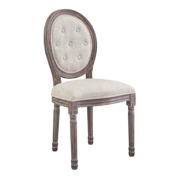 Modway Furniture Arise Vintage French Upholstered Fabric Dining Side Chair - Beige, 37.5 x 22 x 19.5 in. - EEI-2795-BEI