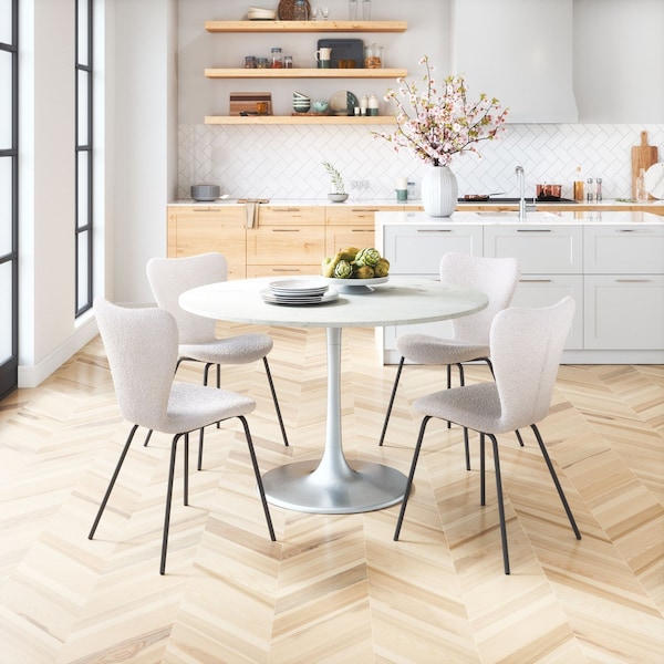 Zuo Modern Thibideaux Dining Chair Set Of 2 Ivory - 109658