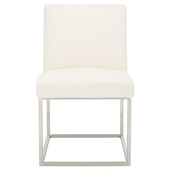 Safavieh Jenette Boucle Dining Chair, Ivory & Silver - KNT7042D