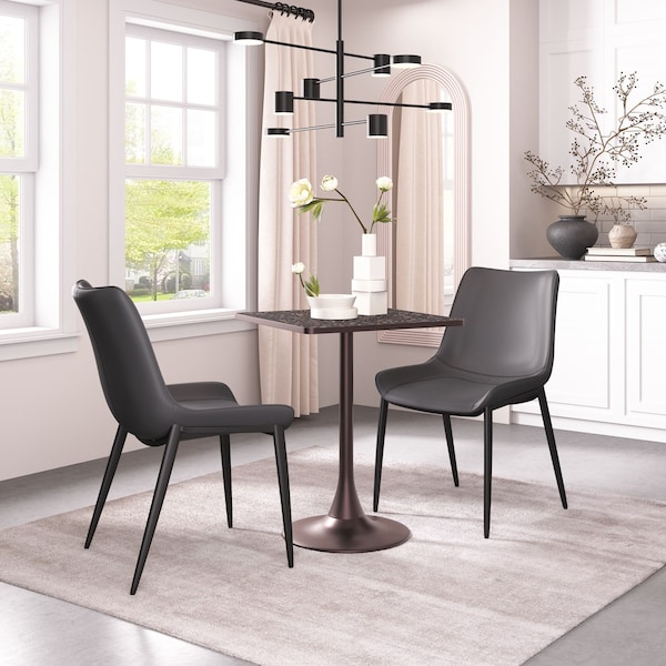 Zuo Modern Magnus Dining Chair Set Of 2 Black - 110776