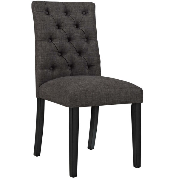 Modway Furniture 37.5 H x 24.5 W x 18.5 L in. Duchess Fabric Dining Chair, Brown - EEI-2231-BRN