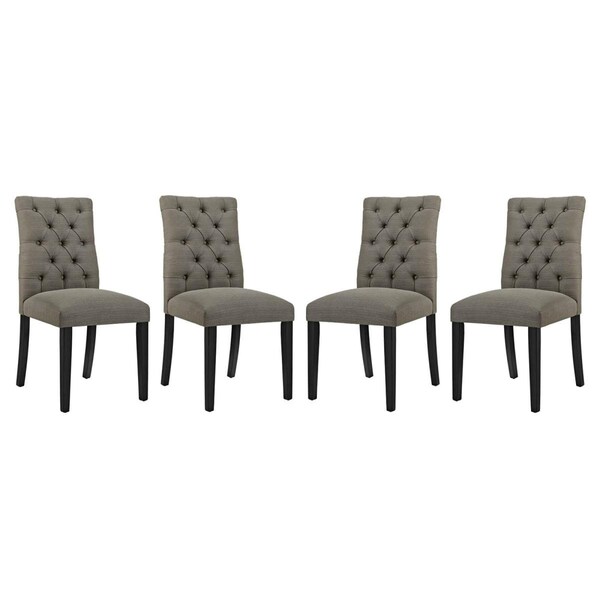 Modway Furniture Duchess Fabric Dining Chair, Granite - Set of 4 - EEI-3475-GRA
