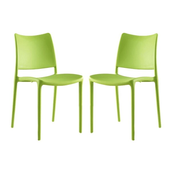 Modway Furniture Hipster Dining Side Chair, Green, 2PK - EEI-2424-GRN-SET