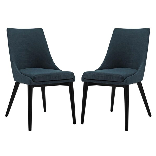 Modway Furniture 34 H x 38 W x 23.5 L in. Viscount Dining Side Chair Fabric, Azure - EEI-2745-AZU-SET