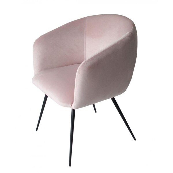 Homeroots Pink & Velvet Modern Dining Chair - 472239